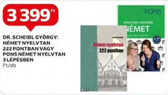 Auchan DR. SCHEIBL GYÖRGY: NÉMET NYELVTAN 222 PONTBAN stb. 1 db ajánlat