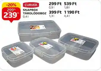 Auchan CURVER. SNAPBOX TÁROLÓDOBOZ 0,4 l 1 db ajánlat