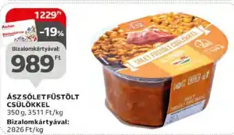 Auchan ÁSZSÓLET FÜSTÖLT CSÜLÖKKEL 350 g ajánlat
