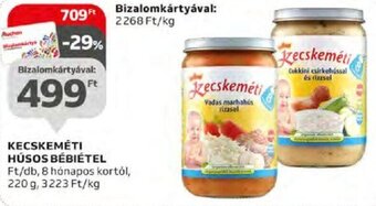 KECSKEMÉTI HÚSOS BÉBIÉTEL 220 g