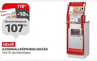 Auchan cewe AZONNALI KÉPKIDOLGOZÁS 1 db ajánlat