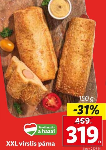 Lidl XXL virslis párna 150 g ajánlat