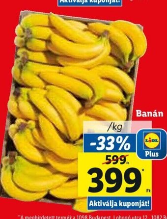 Lidl Banán 1 kg ajánlat