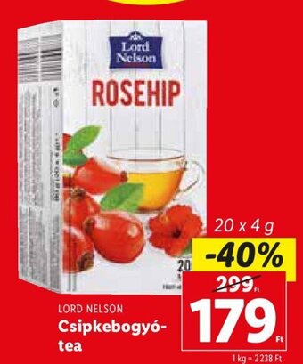 Lidl LORD NELSON Csipkebogyó- tea 20 x 4 g ajánlat