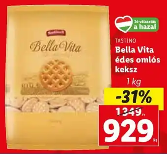 Lidl TASTINO Bella Vita édes omlós keksz 1 kg ajánlat