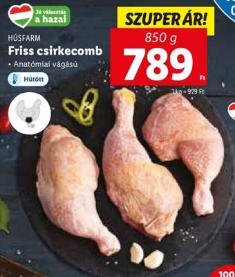 Lidl HÚSFARM Friss csirkecomb 850 g ajánlat