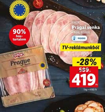 Lidl PIKOK Prágai sonka 100 g ajánlat