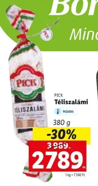 Lidl PICK TÉLISZALÁMI 380 g ajánlat