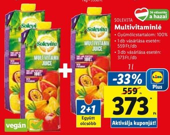 Lidl SOLEVITA Multivitaminlé 1 l ajánlat