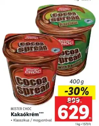 Lidl MISTER CHOC Kakaókrém 400 g ajánlat
