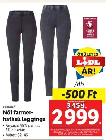 Lidl esmara Női farmer- hatású leggings 1 db ajánlat