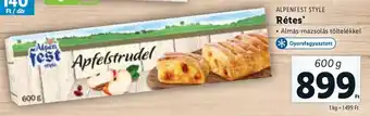 Lidl ALPENFEST STYLE Rétes 600 g ajánlat