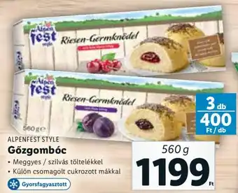 Lidl ALPENFEST STYLE Gőzgombóc 560 g ajánlat
