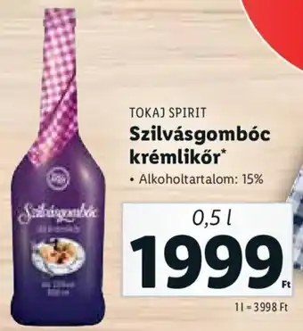 TOKAJ SPIRIT Szilvásgombóc krémlikőr 0,5 l