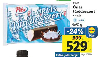 Lidl PILOS Óriás túródesszert 5 x 51 g ajánlat