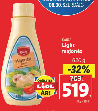 Lidl KANIA Light majonéz 620 g ajánlat