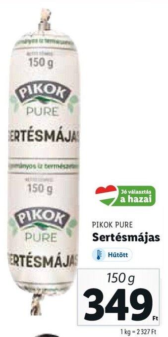 Lidl PIKOK PURE Sertésmájas 150 g ajánlat