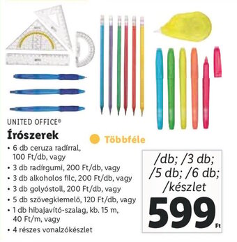 Lidl UNITED OFFICE Írószerek 1 - 6 db ajánlat