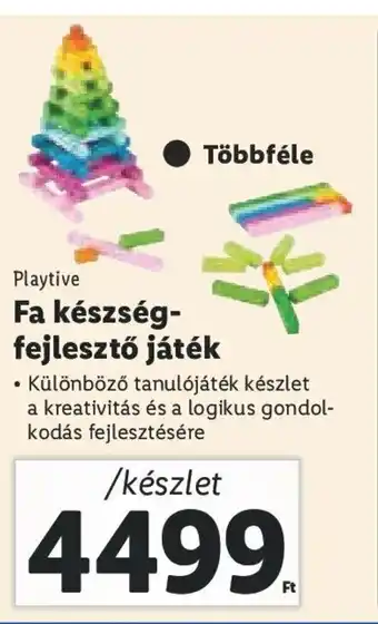 Lidl Playtive Fa készség-fejlesztő játék 1 készlet ajánlat