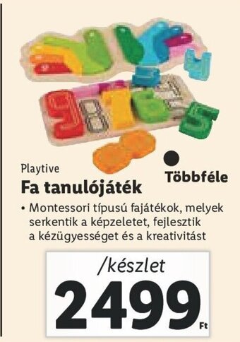 Lidl Playtive Fa tanulójáték 1 készlet ajánlat