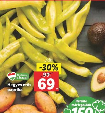Lidl Hegyes erős paprika 1 db ajánlat
