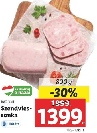 Lidl BARONI Szendvics-sonka 800 g ajánlat