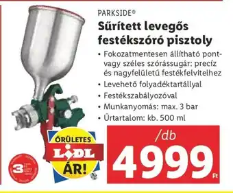 Lidl PARKSIDE Sűrített levegős festékszóró pisztoly 1 db ajánlat