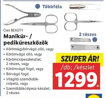 Lidl Cien BEAUTY Manikűr- / pedikűreszközök készlet ajánlat