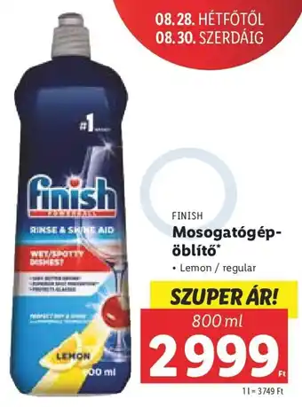 Lidl FINISH Mosogatógép-öblítő 800 ml ajánlat