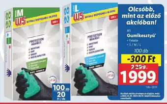 Lidl W5 Gumikesztyű 100 db ajánlat