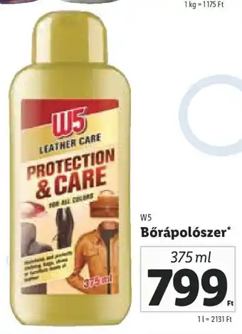 Lidl W5 Bőrápolószer 375 ml ajánlat