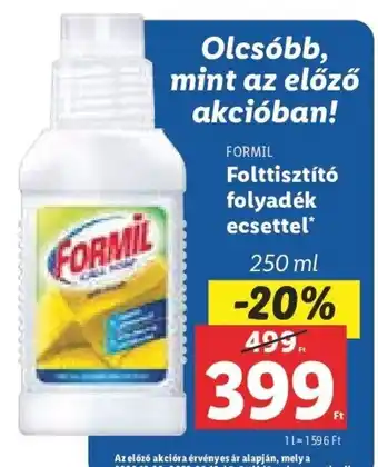 Lidl FORMIL Folttisztító folyadék ecsettel 250 ml ajánlat