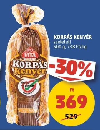 PENNY KORPÁS KENYÉR 500 g ajánlat