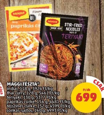 PENNY MAGGI TÉSZTA 118 - 156 g ajánlat