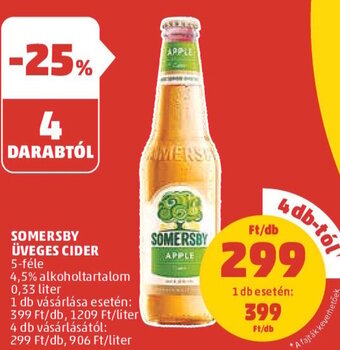 PENNY SOMERSBY ÜVEGES CIDER 0,33 l ajánlat