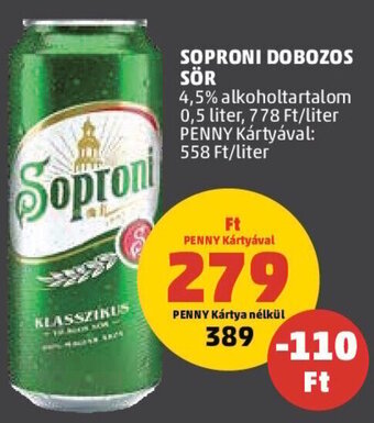 PENNY SOPRONI DOBOZOS SÖR 0,5 l ajánlat