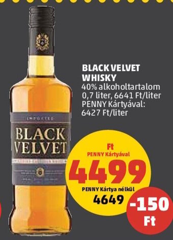 PENNY BLACK VELVET WHISKY 0,7 l ajánlat