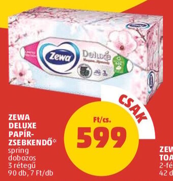 PENNY ZEWA DELUXE PAPÍR-ZSEBKENDŐ 90 db ajánlat