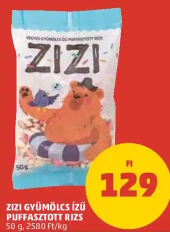 PENNY ZIZI GYÜMÖLCS ÍZŰ PUFFASZTOTT RIZS 50 g ajánlat