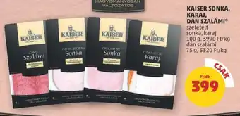 PENNY KAISER SONKA, KARAJ, DÁN SZALÁMI 100 / 75 g ajánlat