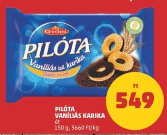 PENNY PILÓTA VANÍLIÁS KARIKA 150 g ajánlat