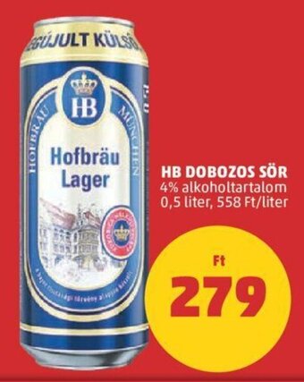 PENNY HB DOBOZOS SÖR 0,5 l ajánlat