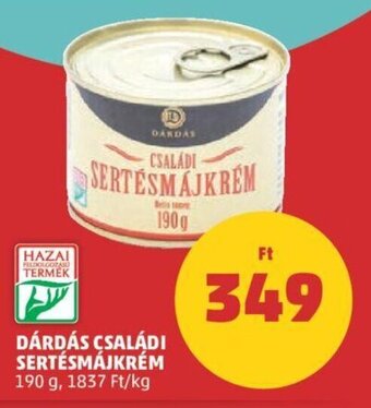 PENNY DÁRDÁS CSALÁDI SERTÉSMÁJKRÉM 190 g ajánlat