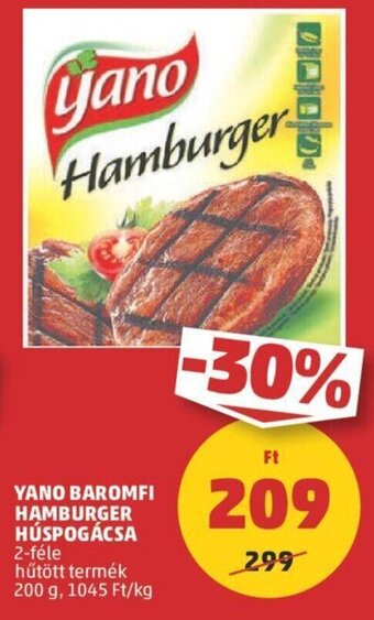PENNY YANO BAROMFI HAMBURGER HÚSPOGÁCSA 200 g ajánlat