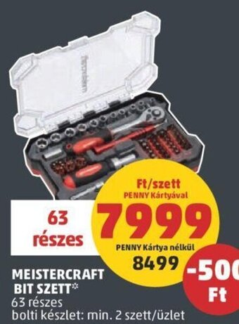 PENNY MEISTERCRAFT BIT SZETT 63 részes ajánlat