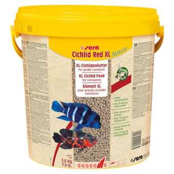 ZooPlus 2 x 10 liter sera cichlid red xl nature granulált haltáp ajánlat