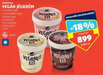 ALDI GRANDESSA VEGÁN JÉGKRÉM 473 ml ajánlat