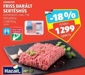 ALDI HÚSMESTER FRISS DARÁLT SERTÉSHÚS 500 g ajánlat