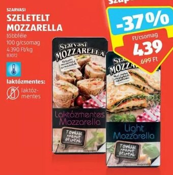 ALDI SZARVASI SZELETELT MOZZARELLA 100 g ajánlat