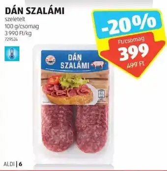 ALDI DÁN SZALÁMI 100 g ajánlat